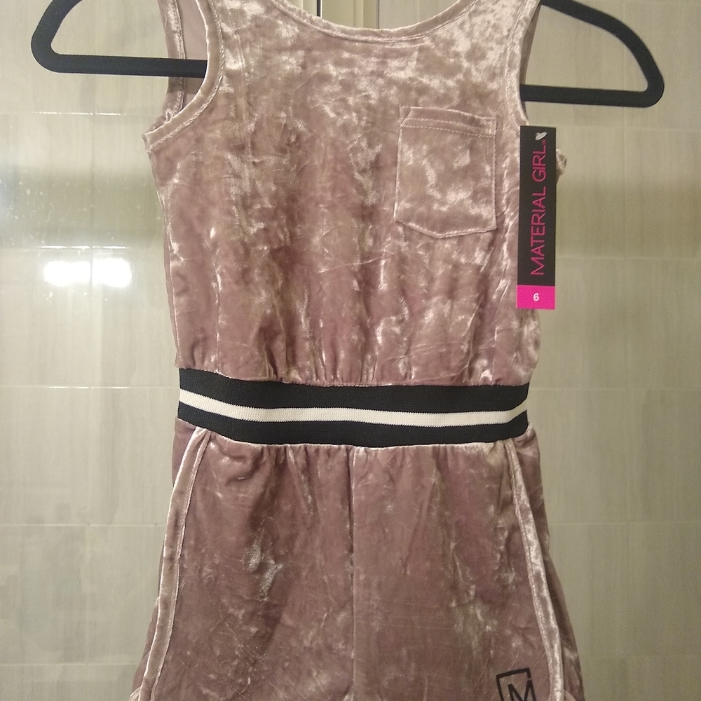Girls Velour Romper